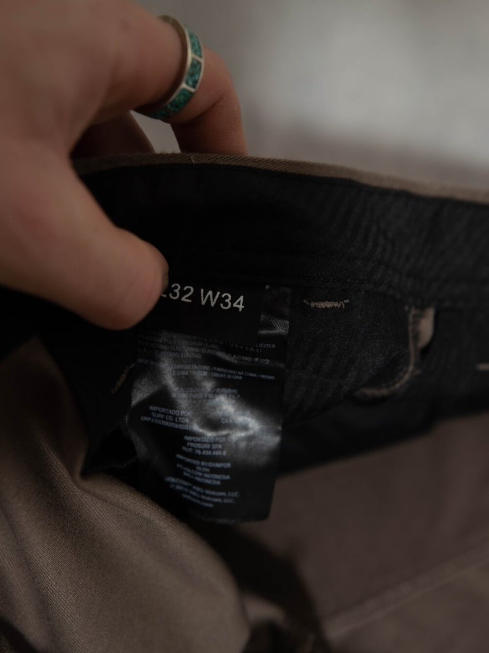 Volcom Frickin Modern Stretch Pant Mushroom Brown (34) - Picture 9 of 15